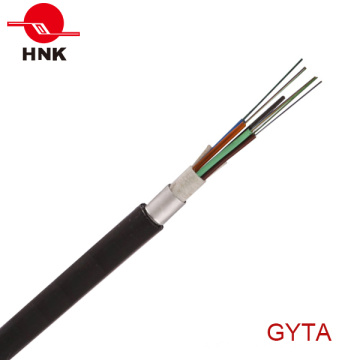 Couche longitudinale en aluminium Câble fibre optique extérieur câblé GYTA